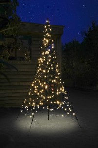 Fairybell LED Kerstboom voor buiten inclusief mast 2 meter 300 LEDs Warm wit