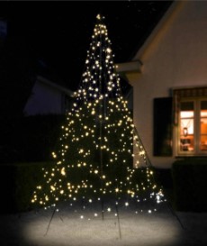 Fairybell LED Kerstboom voor buiten inclusief mast 3 meter 480 LEDs Warm wit