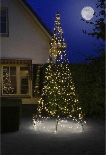 Fairybell LED Kerstboom voor buiten inclusief mast 4 meter 640 LEDs Warm wit