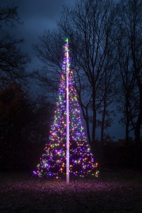 Fairybell LED Buiten Kerstboom voor in de vlaggenmast 6 meter 1200LEDs Multi colour