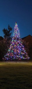 Fairybell LED Buiten Kerstboom voor in de vlaggenmast 8 meter 1500LEDs Multi colour