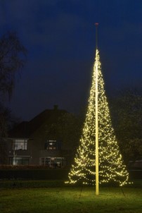 Fairybell Buiten Kerstboom voor in de vlaggenmast 7 meter 1500LEDs Warm wit
