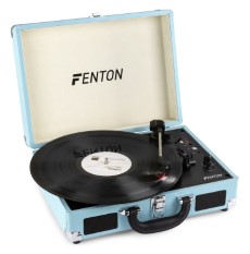 Fenton RP115 retro platenspeler met Bluetooth en USB blauw