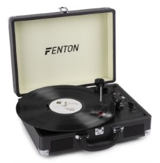 Fenton RP115C retro platenspeler met Bluetooth en USB Zwart
