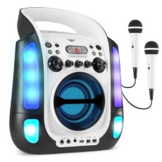 Fenton SBS30W draagbare karaoke set met Bluetooth, CD plus G en microfoons