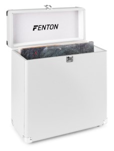 Fenton RC30 platenkoffer voor ruim 30 platen Wit