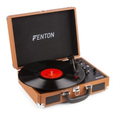 Fenton RP115F retro platenspeler met Bluetooth en USB Bruin