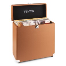 Fenton RC30 platenkoffer voor ruim 30 platen Bruin