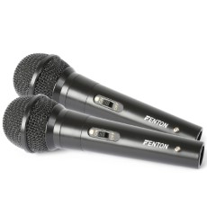 Fenton DM100 Set van 2 zwarte microfoons voor o.a. karaoke en DJ s