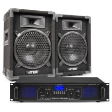 Fenton MAX8 DJ luidspreker en Bluetooth versterker combinatie 800W