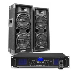 Fenton MAX26 DJ luidspreker en Bluetooth versterker combinatie 1200W