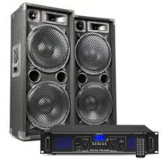 Fenton MAX212 DJ luidspreker en Bluetooth versterker combinatie 2800W