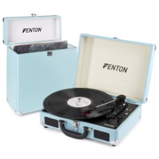 Fenton RP115 platenspeler met Bluetooth en bijpassende koffer Blauw