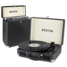 Fenton RP115C platenspeler met Bluetooth en bijpassende koffer Zwart