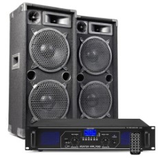 Fenton MAX210 DJ luidspreker en Bluetooth versterker combinatie 2000W