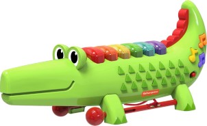 Fisher Price Krokodil Xylophone Interactief speelgoed Spelend Leren Kinderliedjes 
