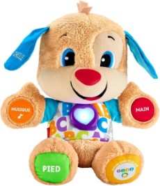 Fisher Price Leerplezier Puppy blauw Baby speelgoed 6 maanden Frans