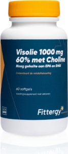 Fittergy Visolie 1000 mg 60 procent met Choline 60 softgels