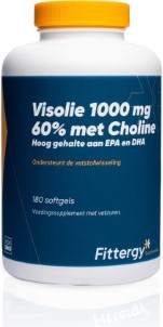 Fittergy Visolie 1000 mg 60 procent met Choline 180 softgels
