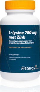 Fittergy L Lysine 750 mg met Zink 60 tabletten