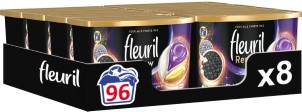 Fleuril Renew Black Caps Wasmiddel Capsules Voordeelverpakking 8 x 12 wasbeurten