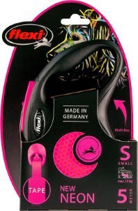 Flexi Rollijn New Neon Tape S 5 Meter Roze