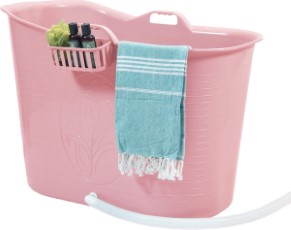 FlinQ Zitbad Voor Volwassenen Bath Bucket Roze 200L