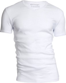 Garage 302 Semi Bodyfit T shirt V hals korte mouw wit XL