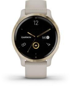 Garmin Venu 2s Health Smartwatch Amoled touchscreen Stappenteller 5ATM Waterdicht Tundra|Champagne