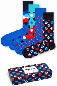 Happy Socks Navy Gift Box in rood wit blauw Unisex Maat 41|46
