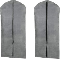 Hi Set van 2x stuks grijze kledinghoes 60 x 137 cm