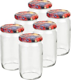 Hi Set van 24x stuks glazen weckpotten|inmaakpotten met schroefdop 720 ml