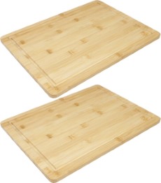 Hi Set van 2x stuks bamboe broodplank|serveerplank