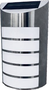 Hofftech LED Wandlamp Zonne Energie IP44 16 x 7.2 x 26.5 cm RVS