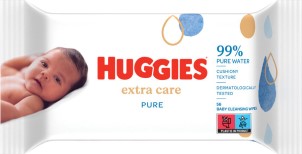 Huggies Billendoekjes Baby Wipes Pure Extra Care 99 procent Water 56 doekjes