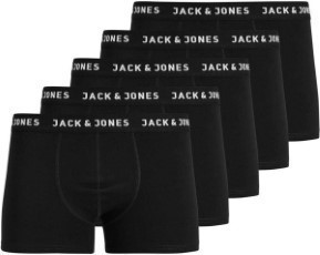 Jack en Jones Jachuey Trunks 5 Pack Noos Heren Onderbroek Zwart Maat M