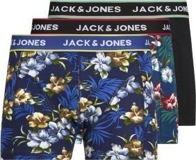 Jack en Jones JacFlower Trunks 3 Pack Noos Heren Onderbroek Maat S
