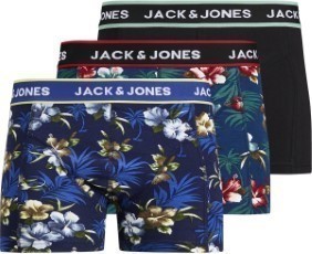 Jack en Jones JacFlower Trunks 3 Pack Noos Heren Onderbroek Maat XL