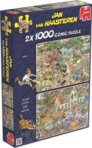 Jan van Haasteren Safari en Storm 2 in 1 puzzel 2 x 1000 stukjes