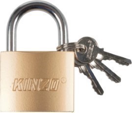 Kinzo Hangslot messing 50mm inclusief 3 sleuteltjes Kofferslot Bagageslot