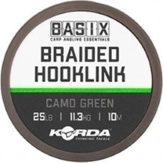 Korda Basix Braided Hooklink Onderlijnmateriaal 25lb 10m Groen
