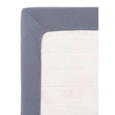 Leen Bakker Hoeslaken topdekmatras Jersey grijsblauw 180x220 cm