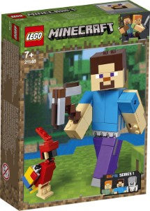 LEGO Minecraft BigFig Steve met Papegaai 21148