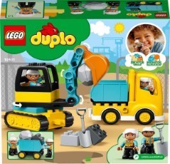 LEGO DUPLO Truck en Graafmachine met Rupsbanden 10931