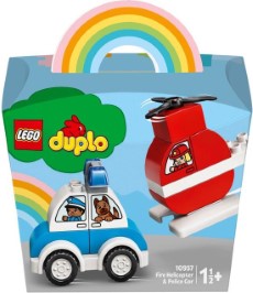 LEGO DUPLO Brandweerhelikopter en Politiewagen 10957