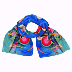 Wassily Kandinsky Zijden sjaal In het blauw