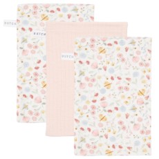 Little Dutch Washandjes Flowers en Butterflies Pink 3 Pack