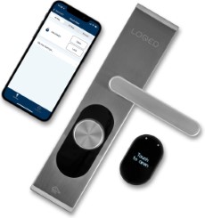 Loqed Touch Smart Lock Slim Deurslot Smartlock Slim Slot met Smart Home Integratie Bridge, Cilinder en Codetoegang