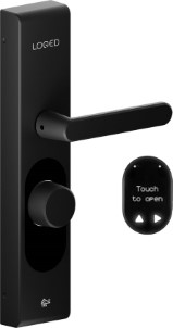 Loqed Touch Smart Lock Slim Deurslot Met Smart Home Integratie Bridge, Cilinder en Codetoegang Zwart