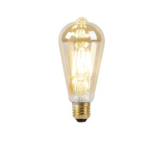 LUEDD LED lamp E27 ST64 8W 2000 2600K dim to warm goldline filament